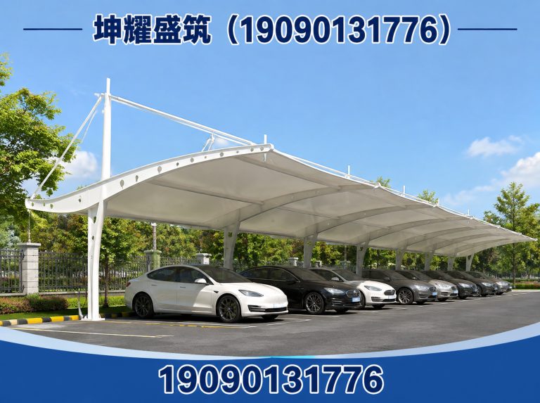 轮台县膜结构停车棚展示图