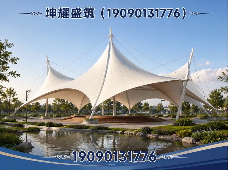轮台县膜结构景观展示图